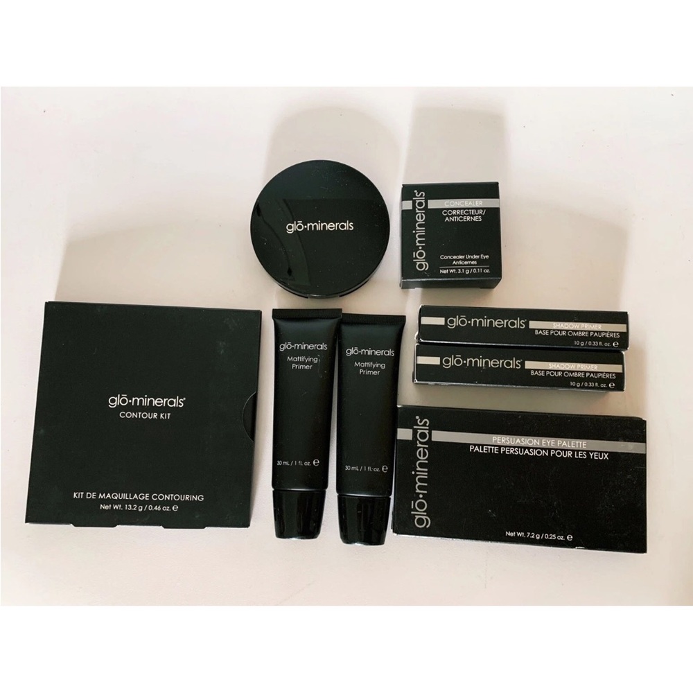 Glo Minerals Makeup Lot Primer Concealer Bronzer Contour Kit And Eyeshadow